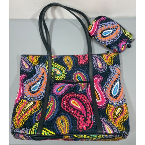 Vera Bradley Handbags - Vera Bradley XL Weekender Travel Tote with Wallet Colorful Multicolor Paisley